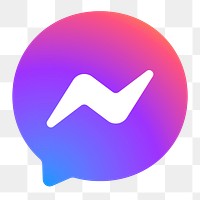 Facebook Messenger png social media icon. 7 JUNE 2021 - BANGKOK, THAILAND