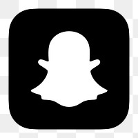 Snapchat flat graphic icon for social media in png. 7 JUNE 2021 - BANGKOK, THAILAND