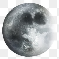 Png realistic moon design element