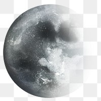 Png realistic moon design element