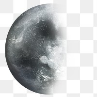 Png realistic moon design element