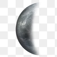 Png realistic moon design element