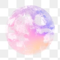 Png colorful moon design element