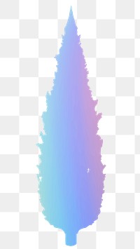 Png gradient tree design element Conical tree