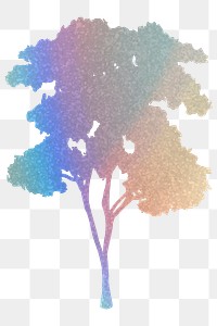 Png gradient tree design element