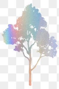 Png gradient tree design element