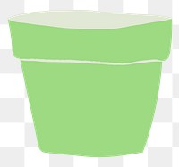 Green plant pot png doodle