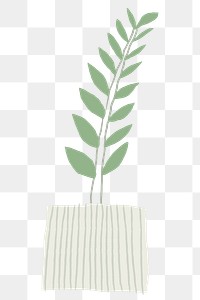 ZZ plant png houseplant doodle 