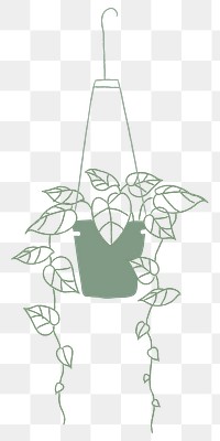 Hanging plant png houseplant doodle