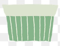 Green plant pot png doodle