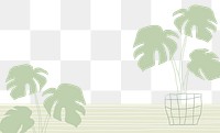 Green houseplant png border background 