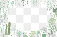 Green plant png frame background