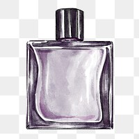 Men's cologne png bottle hand drawn design element