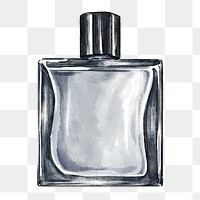 Men's cologne png bottle hand drawn design element