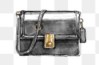 Women's purse png hand drawn fashion sticker