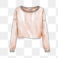 Png women's sweater fashion sticker