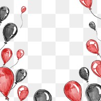 Balloon png border frame with transparent background