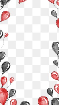 Balloon png border frame with transparent background