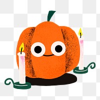 Halloween PNG sticker, cute pumpkin illustration