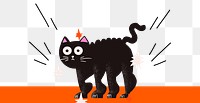 Halloween PNG background, in transparent cute black cat border illustration