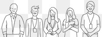 People PNG doodle happy colleagues illustration characters