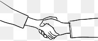 PNG handshake business people doodle 