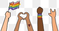 PNG LGBTQ pride doodle hand drawn style