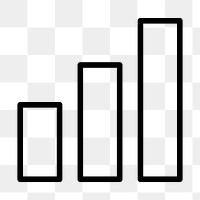 Png Bar chart business icon in simple style