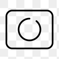 Camera png outline web icon for photo gallery