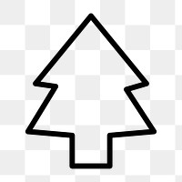 Png Christmas tree environment icon in for website outline style