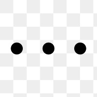 Png 3 Dots loading web icon in flat style