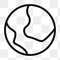 Earth png environment icon  in solid style