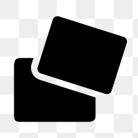 Png overlapping rectangle icon in solid style