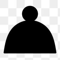 Profile png web UI icon in solid style