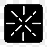 Burst png web UI icon in flat style
