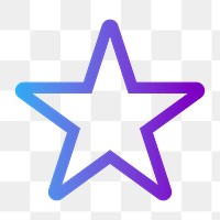 Star png web holographic icon for scores and favorites