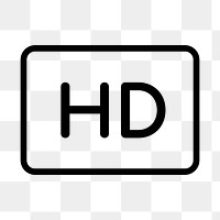 HD png icon high definition for web UI in outline style