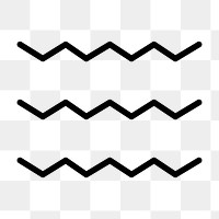 Png zigzag line icon in outline style