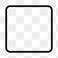 Png square geometric shape icon in simple style