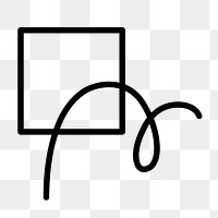 Png square geometric shape icon in simple style