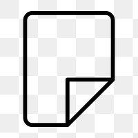 Document png UI icon in simple style