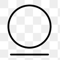 Png circle geometric shape icon in simple style