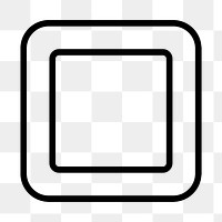 Png square geometric shape icon in simple style