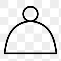 Profile png web UI icon in outline style