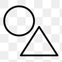 Png Geometric shape icon in simple style