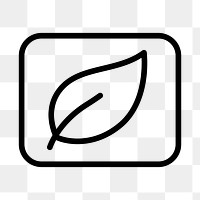 Leaf png environment icon in simple style