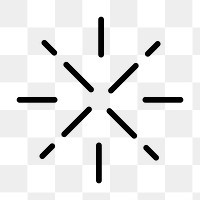 Burst png web UI icon in outline style