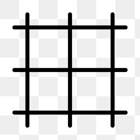 Grid png web UI icon in outline style