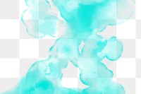 Png watercolor background in green abstract style