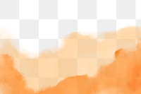 Png watercolor background in orange abstract style